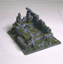 Ruined stone cottage (painted)